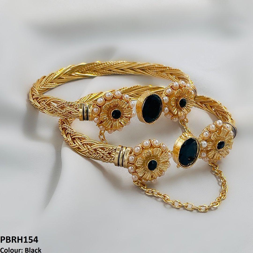 PBRH154 MZM Oval Flower Bracelet Adjustable