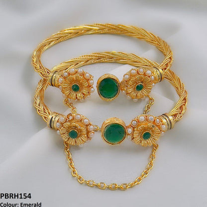 PBRH154 MZM Oval Flower Bracelet Adjustable