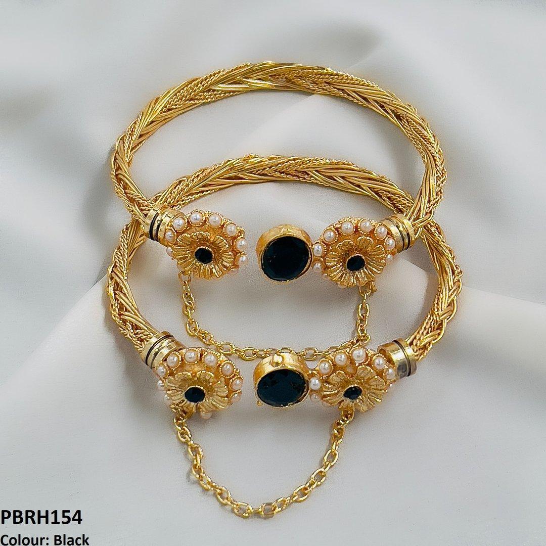 PBRH154 MZM Oval Flower Bracelet Adjustable