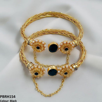 PBRH154 MZM Oval Flower Bracelet Adjustable