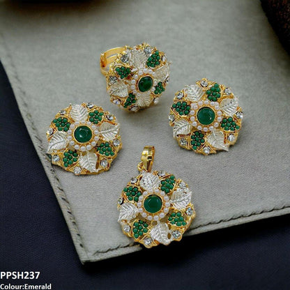 PPSH237 SDQ Flower Pendant Set