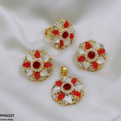 PPSH237 SDQ Flower Pendant Set