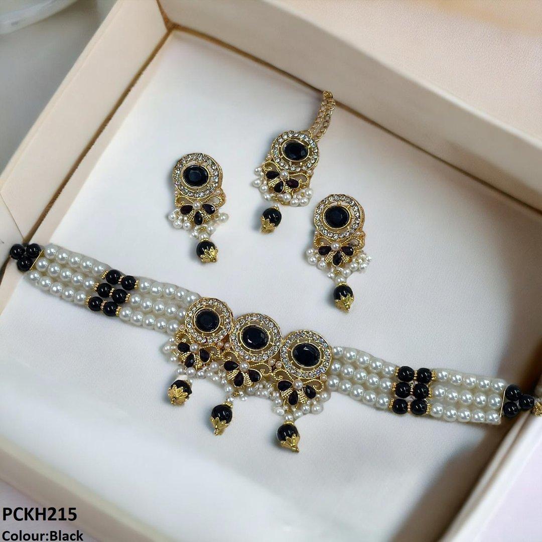 PCKH215 SDQ Oval/Pearl Drop Choker Set