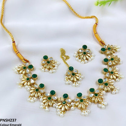 PNSH237 SDQ Tear/Flower Necklace Set