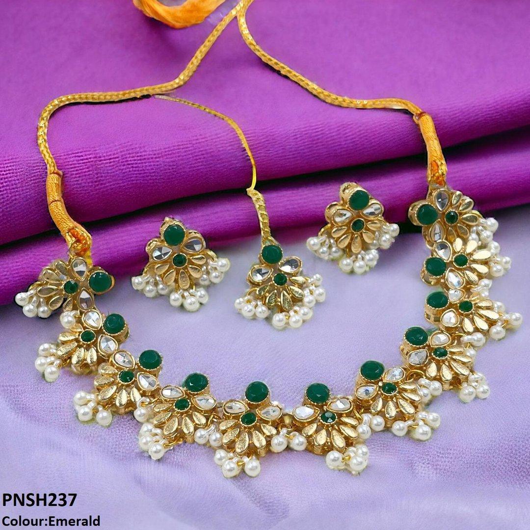 PNSH237 SDQ Tear/Flower Necklace Set