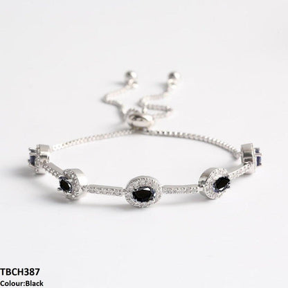 TBCH387 WKO Blue Oval Join Bracelet Adjustable