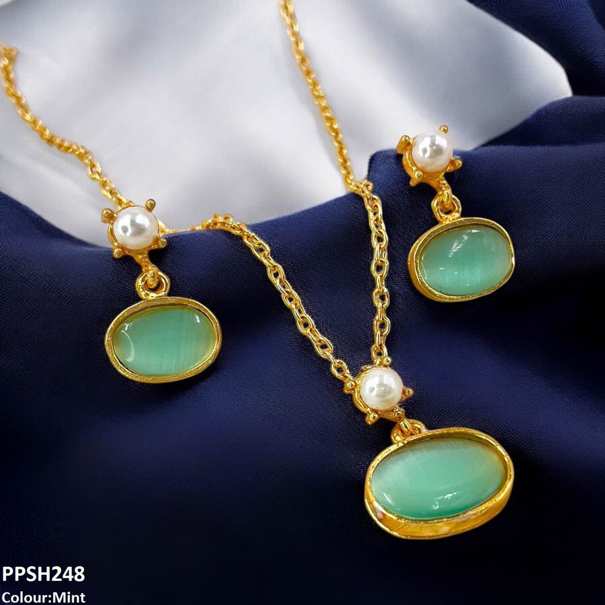 PPSH248 SDQ Oval Pendant Set