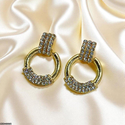CEDH00661 SDQ Round Drop Earrings  - CEDH