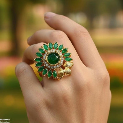 PRH00062 FRN Round/Marquise Ring Adjustable - PRH