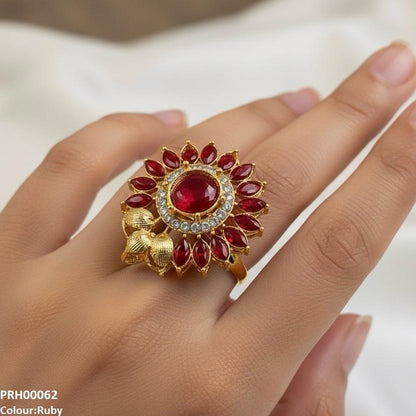 PRH00062 FRN Round/Marquise Ring Adjustable - PRH