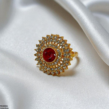 PRH00061 FRN Round Marquise Ring Adjustable - PRH