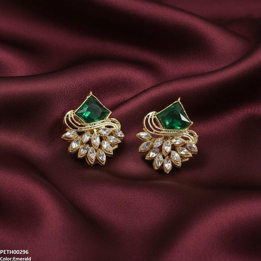 PETH00296 FRN Square/Marquise Leaf Tops Pair - PETH