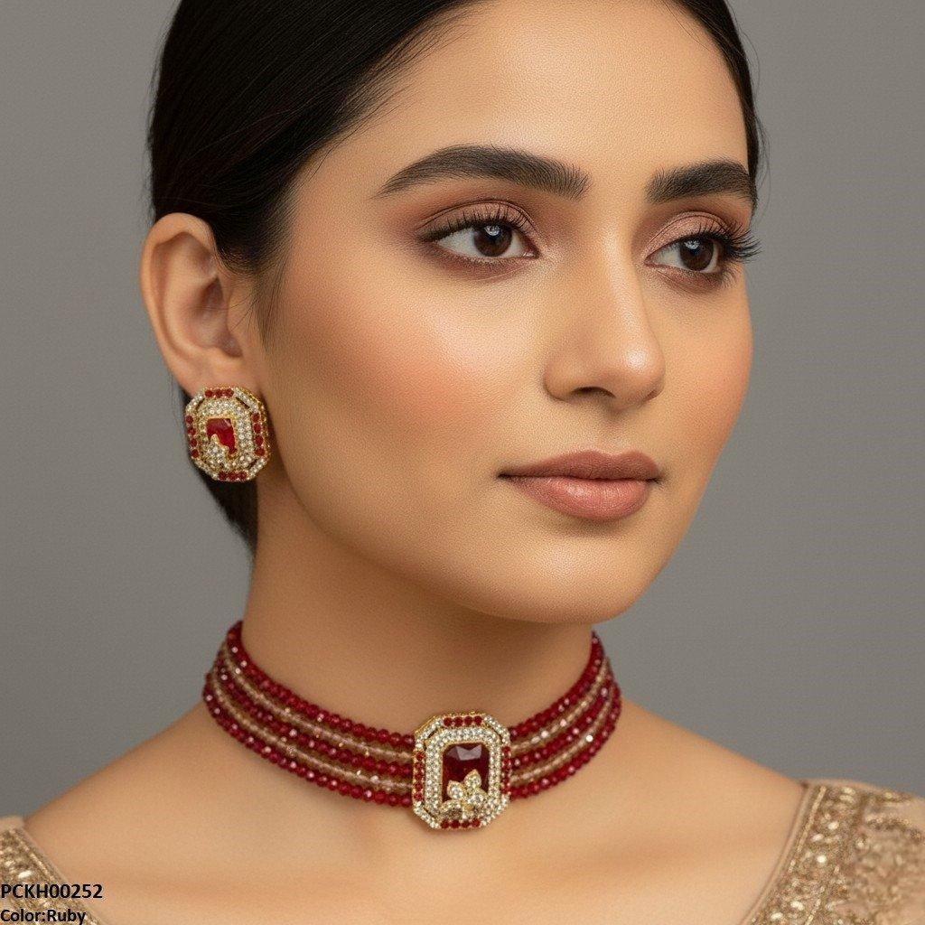 PCKH00252 SDQ Square/Leaf Choker Set - PCKH