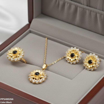 PPSH00266 MZM Flower Pendant Set - PPSH