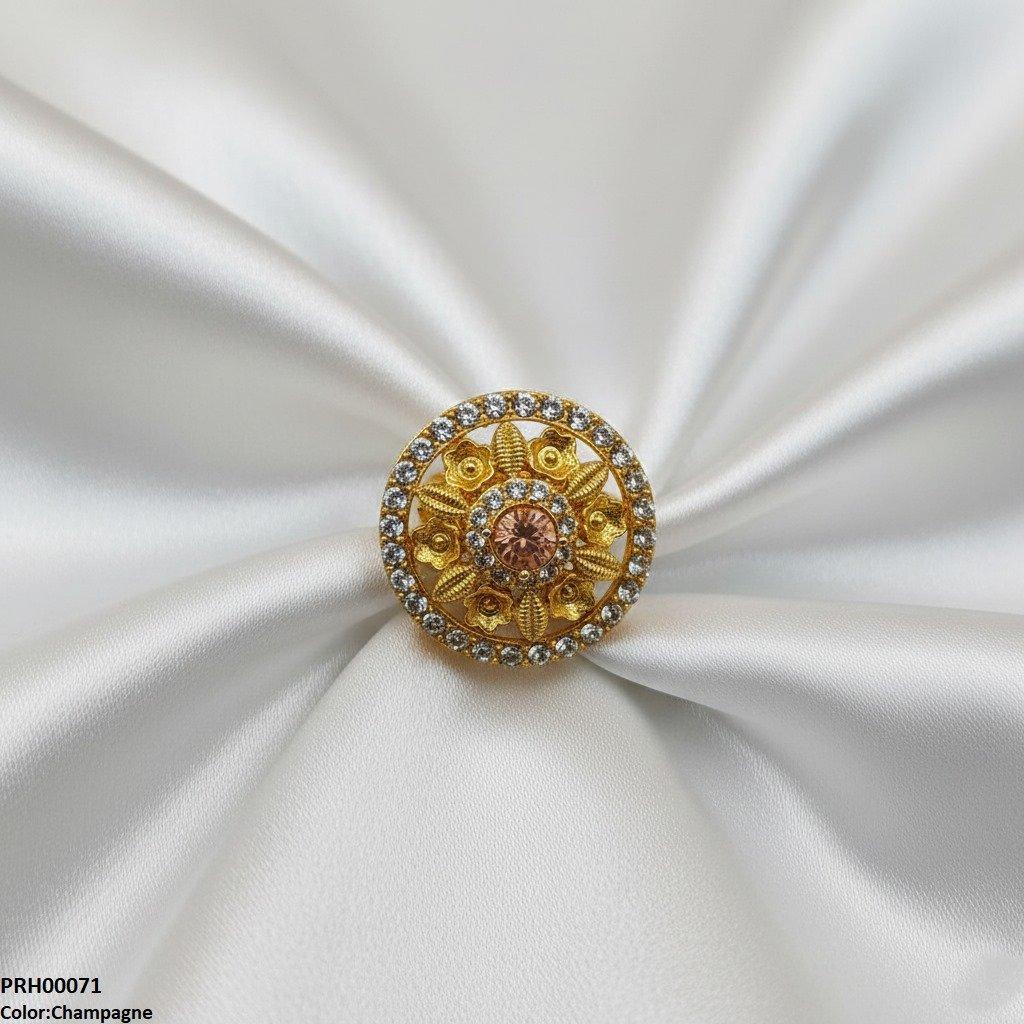 PRH00071 FRN Round Flower Ring Adjustable - PRH