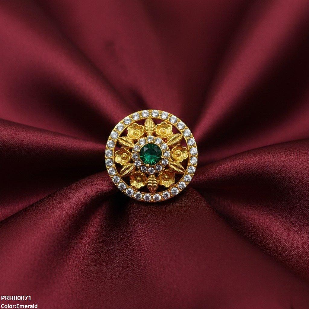 PRH00071 FRN Round Flower Ring Adjustable - PRH