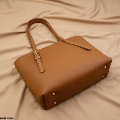 HBGP00048 Light Brown Vintage Tote Bag - HBGP