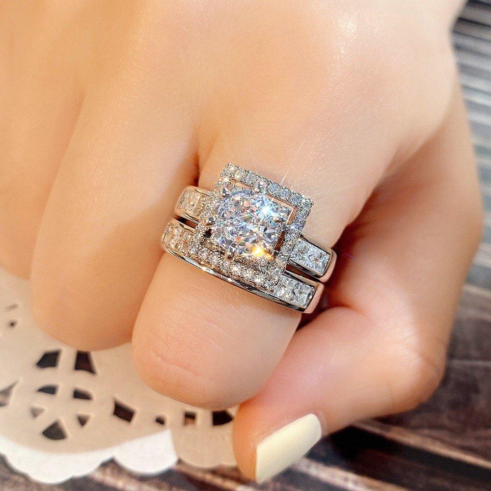 TRSH399 KYC Cathedral Twice ZIRCON Ring