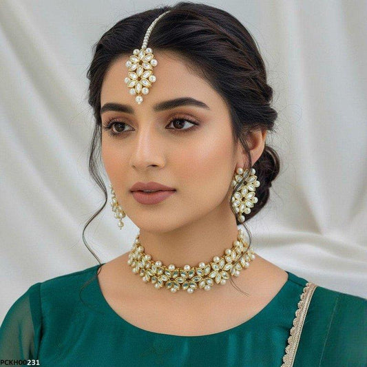 PCKH00231 SDQ Marquise Flower Choker Set - PCKH