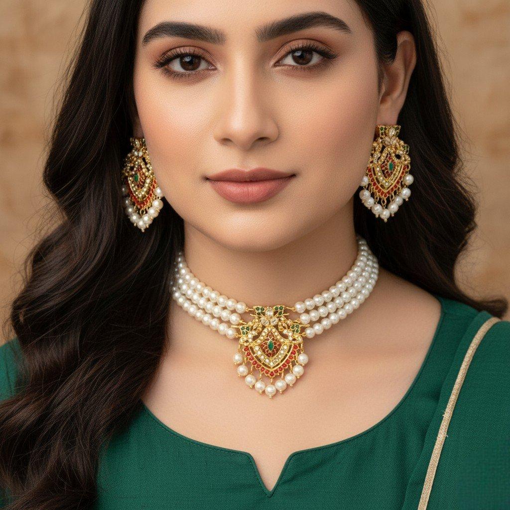 PCKH214 MZM Marquise/Oval Choker Set
