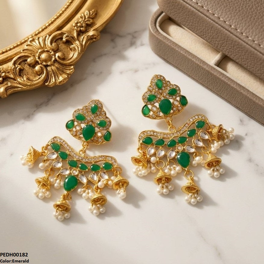 PEDH00182 FRN Tear Pearl Drop Earrings - PEDH