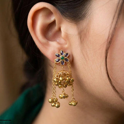 PEDH00186 SDQ  Layer Pearl Drop Earrings - PEDH