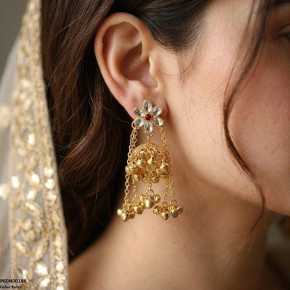 PEDH00186 SDQ  Layer Pearl Drop Earrings - PEDH