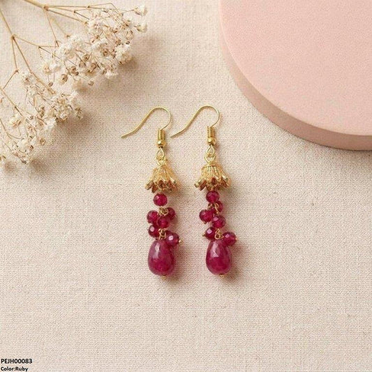 PEJH00083 MZM Round Pearl Drop Jhumki - PEJH