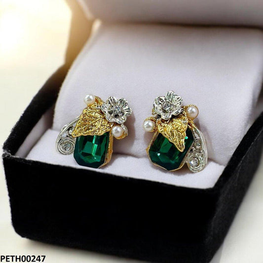 PETH00247 SDQ Square Flower Leaf Tops Pair - PETH