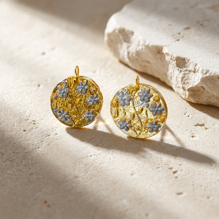 PETH00331 FRN Round Coin Tops Pair - PETH
