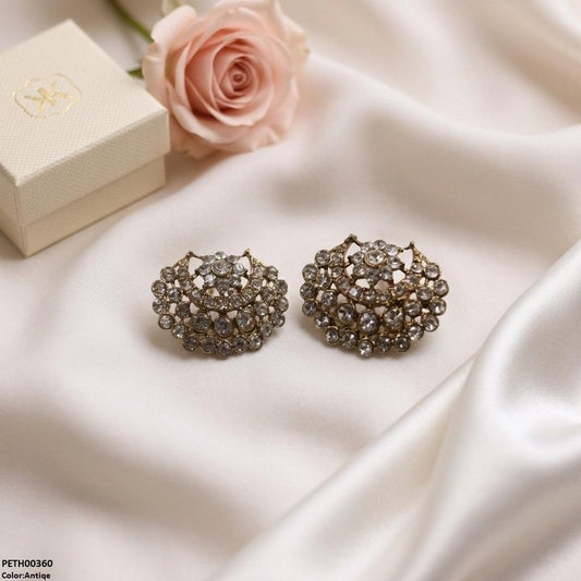PETH00360  ABD Moon Round Stone Tops Pair - PETH