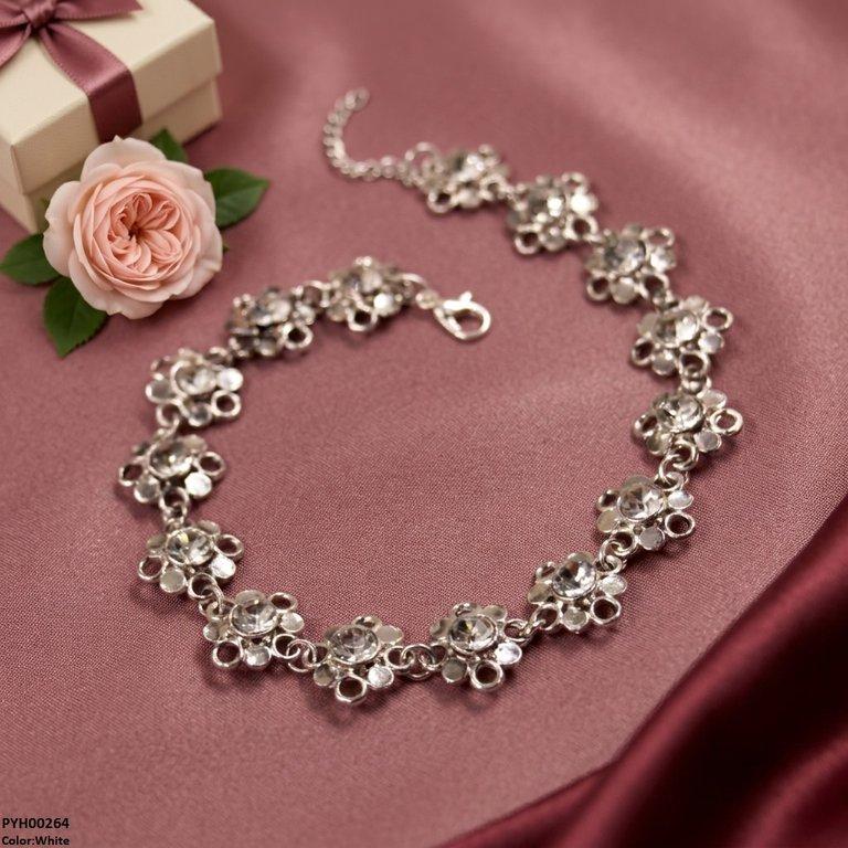 PYH00264  ABD Flower Stone  Single Anklet - PYH