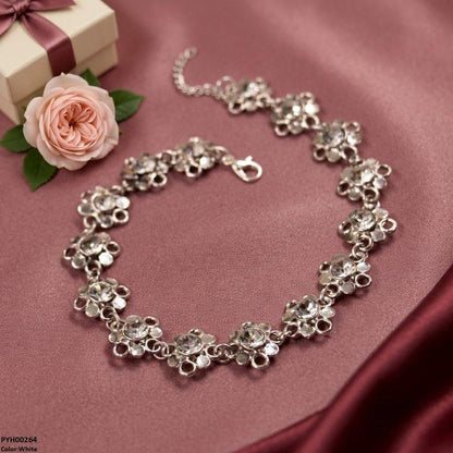 PYH00264  ABD Flower Stone  Single Anklet - PYH