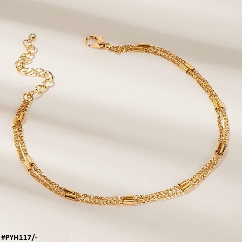 PYH117 YYE Baguette Curb 2 Foot Anklets