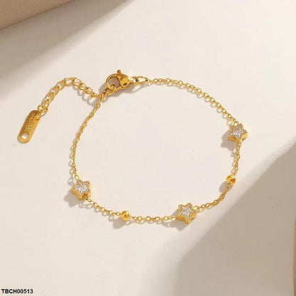 TBCH00513 DGF Stainless Steel Star/Ball Bracelet - TBCH