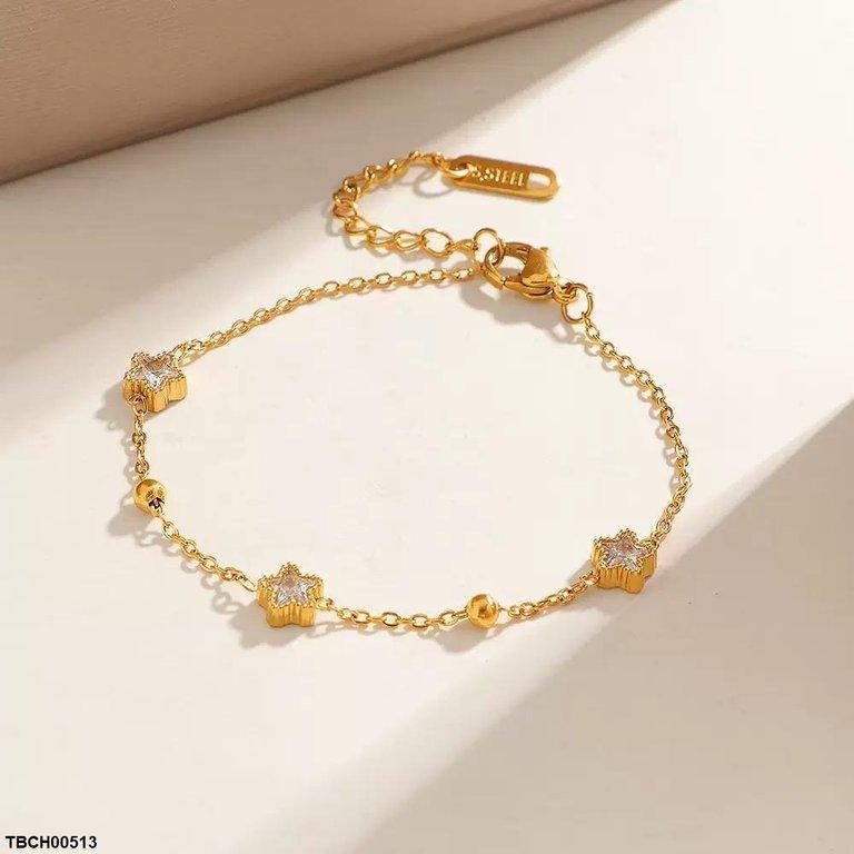 TBCH00513 DGF Stainless Steel Star/Ball Bracelet - TBCH