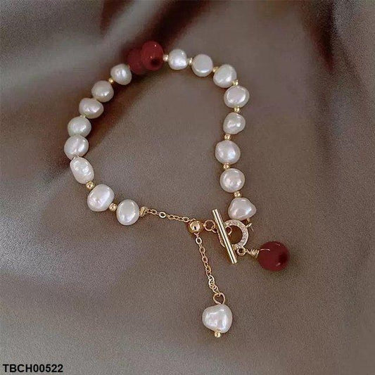 TBCH00522  XST Round Pearl Drop Bracelet Adjustable - TBCH