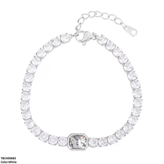 TBCH00683 BYJ Rectangle Stone Bracelet Adjustable - TBCH