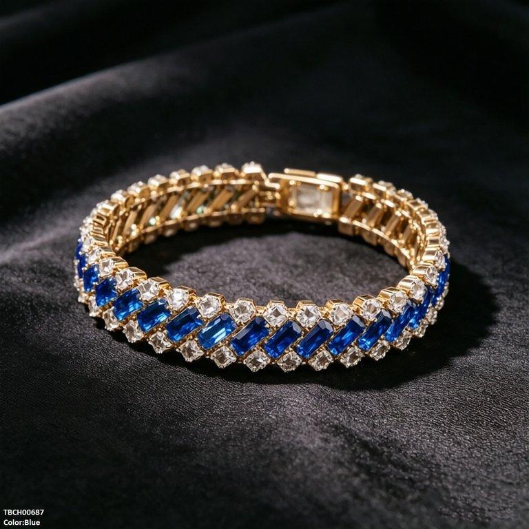 TBCH00687 BYJ Rectangle Zircon Stone Bracelet - TBCH