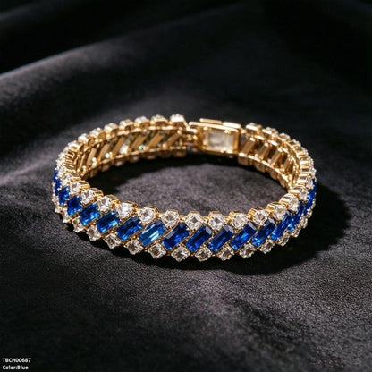 TBCH00687 BYJ Rectangle Zircon Stone Bracelet - TBCH