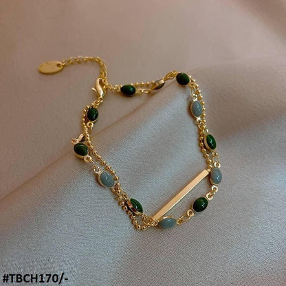 TBCH170 XST Oval Beads Pillar Doted Chain Bracelet