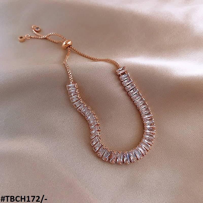 TBCH172 XST Baguette Joint Hand Bracelet Adjustable