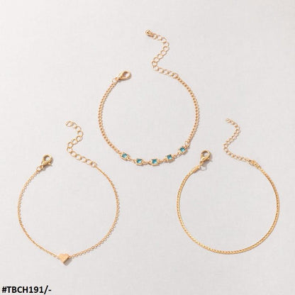 TBCH191 YYE Heart 3 Hand Bracelet