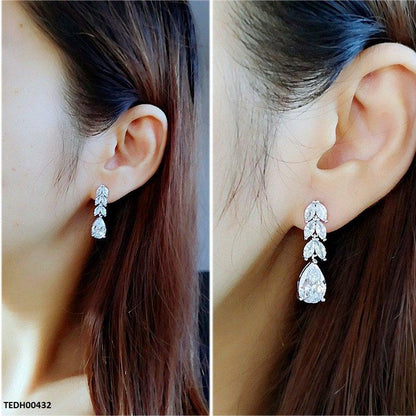 TEDH00432 CSH Marquise Tear Drop Earrings - TEDH