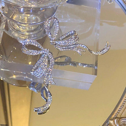 TEDH408 YQG Bow Style Tale Drop Earrings