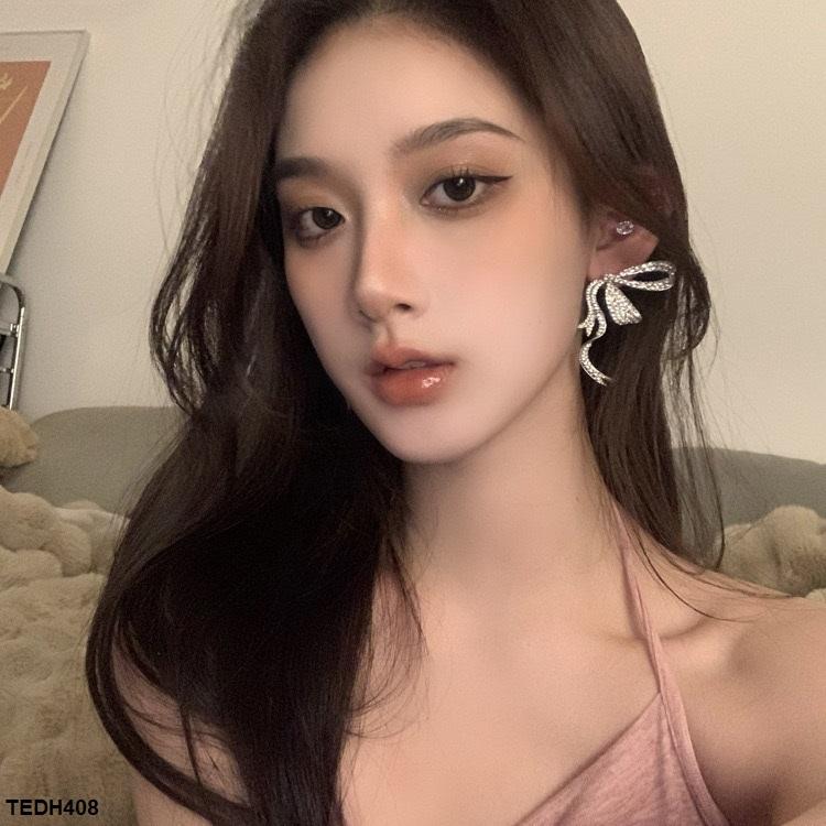 TEDH408 YQG Bow Style Tale Drop Earrings