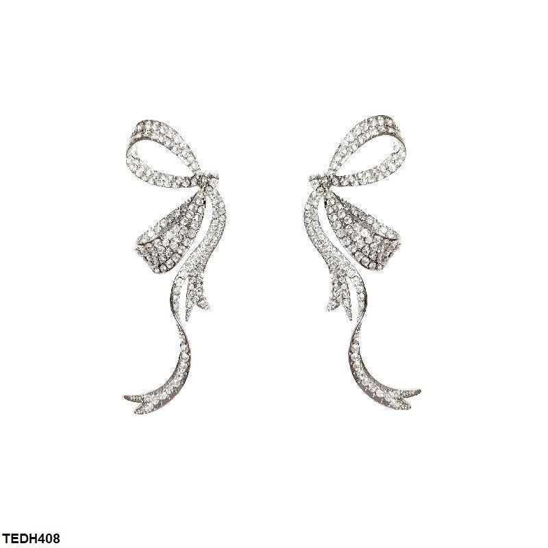 TEDH408 YQG Bow Style Tale Drop Earrings
