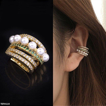 TEFH114 SYB Pearl Stone Ear Cuff Single