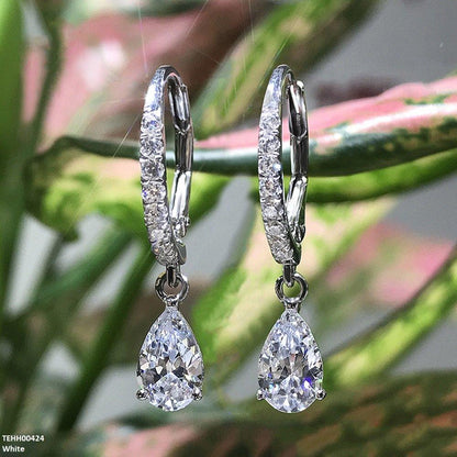 TEHH00424 CSH Sterling Tear Drop Hoops pair - TEHH