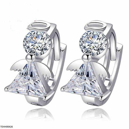 TEHH00426 GWH Elegant Angel Inspired Hoops Pair - TEHH